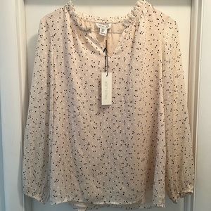 Rachel Zoe Light Pink/Cream Long Sleeve Blouse
